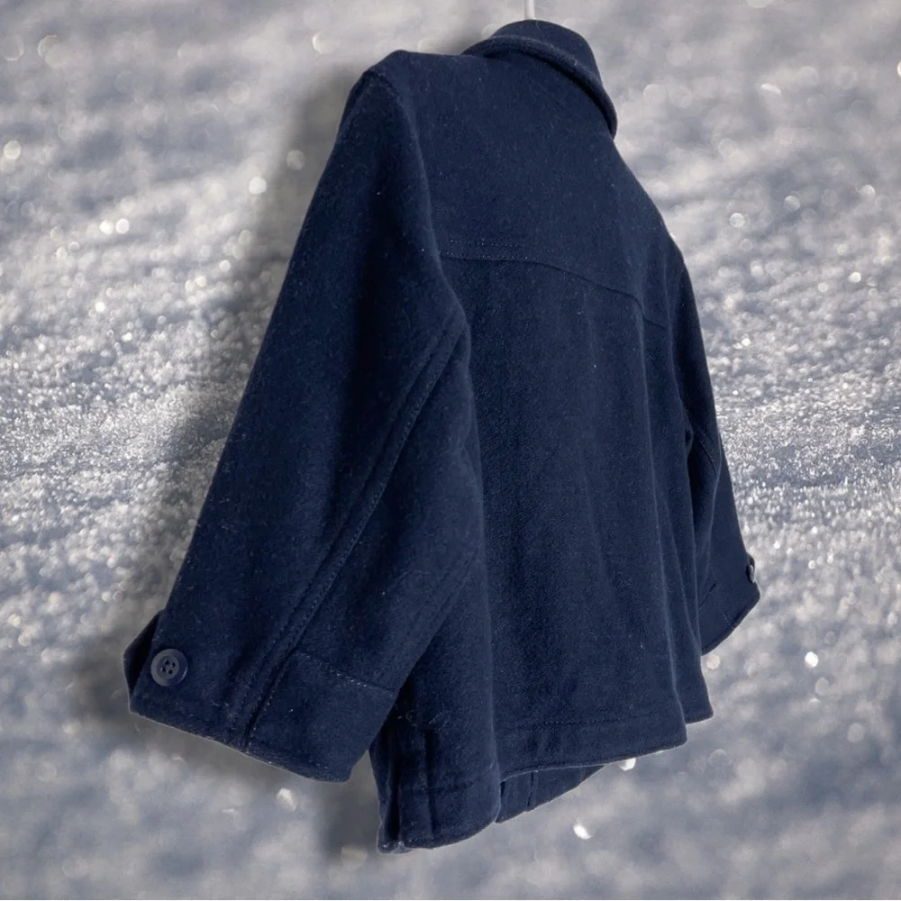 𝅺baby Gap Navy Wool Winter Peacoat Size 3T